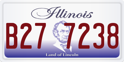 IL license plate B277238