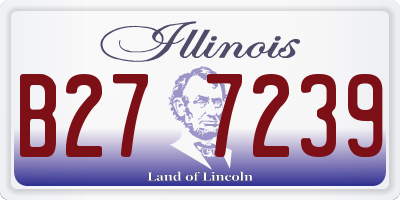 IL license plate B277239