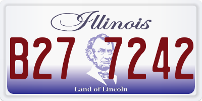 IL license plate B277242