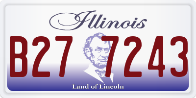 IL license plate B277243