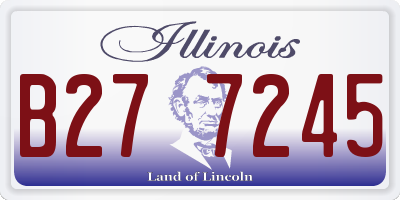 IL license plate B277245