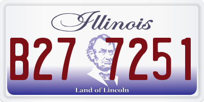 IL license plate B277251