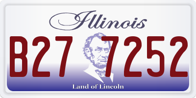 IL license plate B277252