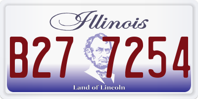 IL license plate B277254