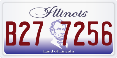IL license plate B277256