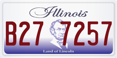 IL license plate B277257