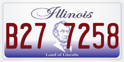 IL license plate B277258