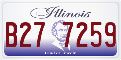 IL license plate B277259