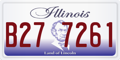 IL license plate B277261