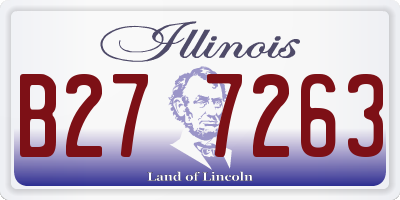 IL license plate B277263