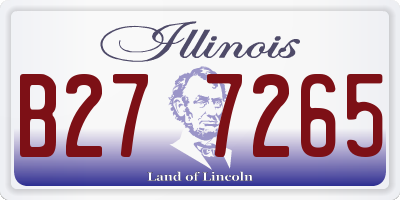 IL license plate B277265