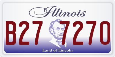 IL license plate B277270