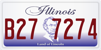 IL license plate B277274