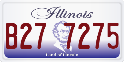 IL license plate B277275