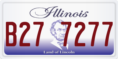 IL license plate B277277