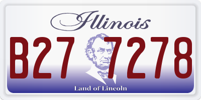 IL license plate B277278