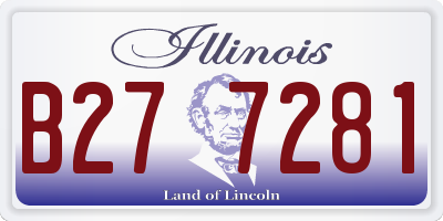 IL license plate B277281