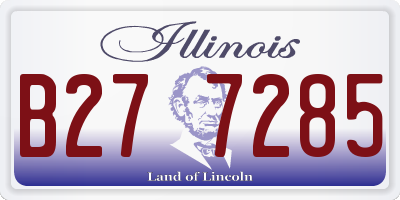 IL license plate B277285