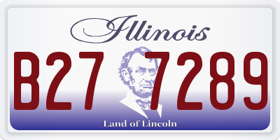 IL license plate B277289