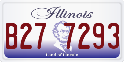IL license plate B277293
