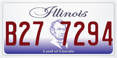 IL license plate B277294
