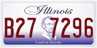 IL license plate B277296