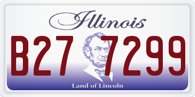 IL license plate B277299
