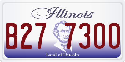 IL license plate B277300