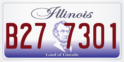 IL license plate B277301
