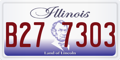 IL license plate B277303