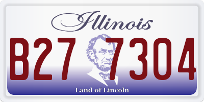 IL license plate B277304
