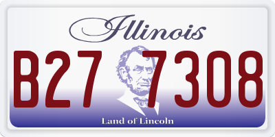 IL license plate B277308