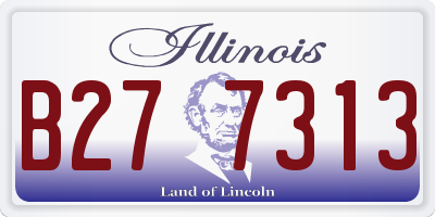 IL license plate B277313