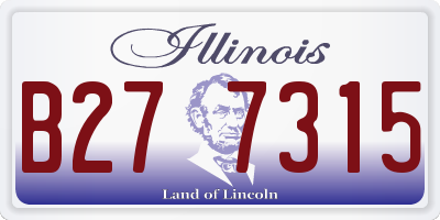 IL license plate B277315