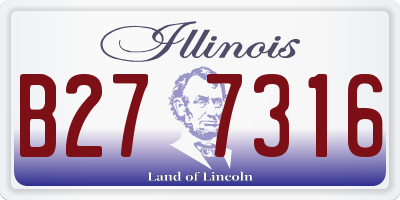 IL license plate B277316