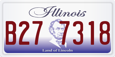 IL license plate B277318