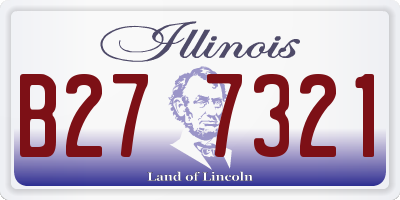IL license plate B277321