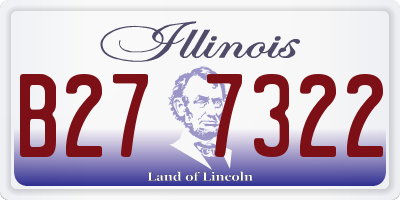 IL license plate B277322