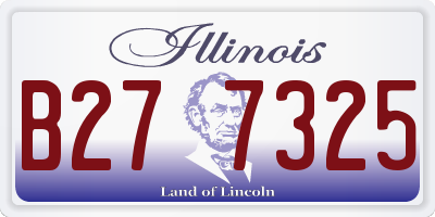 IL license plate B277325
