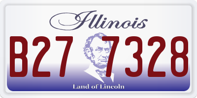 IL license plate B277328