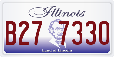 IL license plate B277330