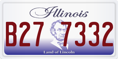 IL license plate B277332