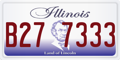 IL license plate B277333