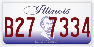IL license plate B277334