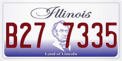 IL license plate B277335