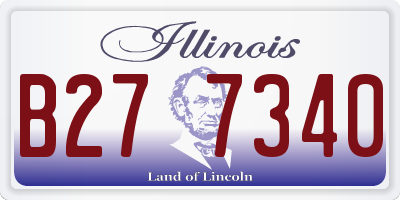 IL license plate B277340