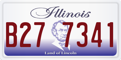 IL license plate B277341