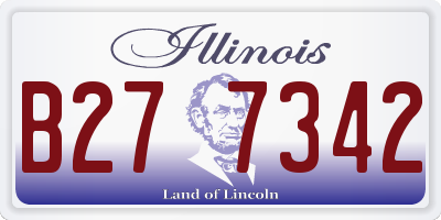 IL license plate B277342