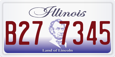 IL license plate B277345