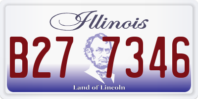 IL license plate B277346